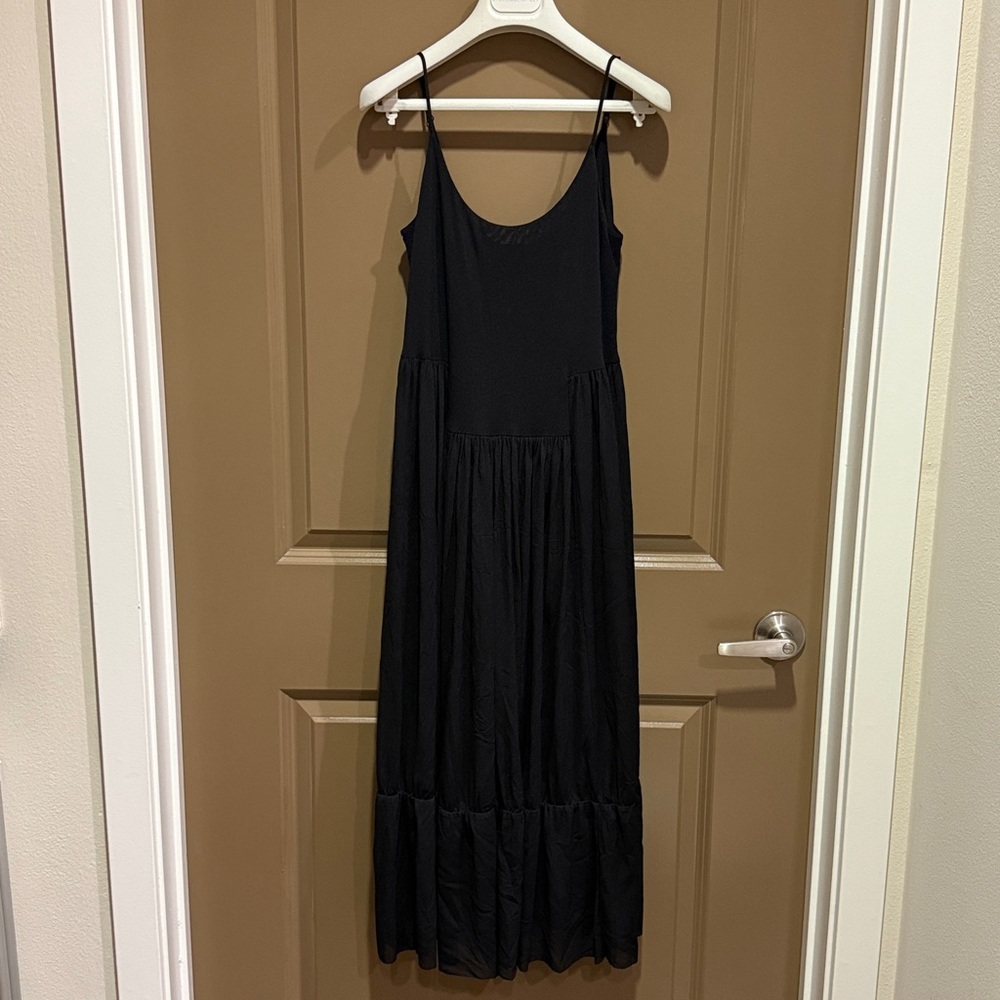 Vince Black Spaghetti Strap Maxi Dress